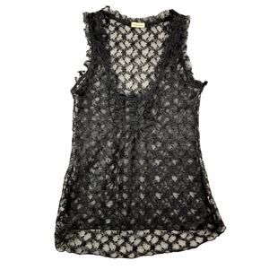 Honey Punch Woman’s Black Sleeve Less Top  Casual Summer Style  Tank Top Size S